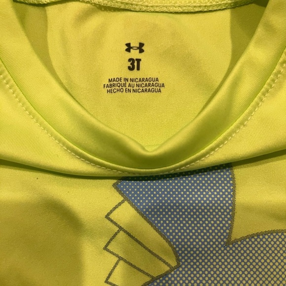 Under Armour Kids Lime Green Graphic Tee Size 3T - Picture 3 of 5